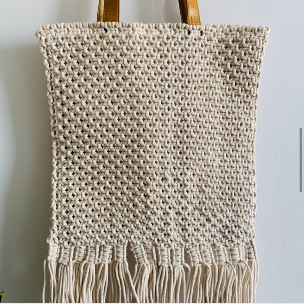 NEW Macrame Spring Shoulder Shopper Bag - Picture 9 of 16